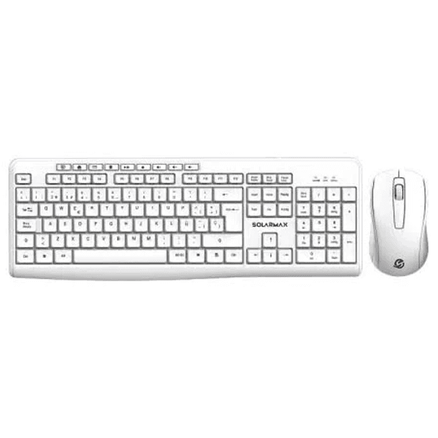 Kit Teclado y Mouse Solarmax KMC2300W White Wireless Inalámbrico