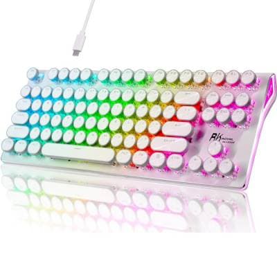 RK ROYAL KLUDGE TECLADO S87 SWITCH RED COLOR WHITE