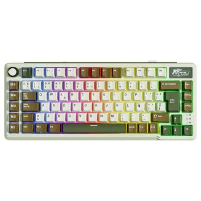 RK ROYAL KLUDGE TECLADO L75 PALM GREEN CREAM SWITCH