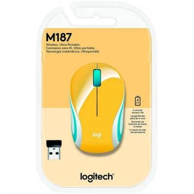 LOGITECH MOUSE M187 AMARILLO