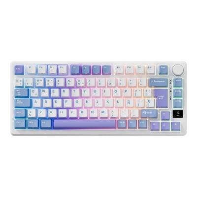 RK ROYAL KLUDGE TECLADO M75 TARO MILK SILVER SWITCH