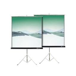 Klip Xtreme KPS-102B - Pantalla de proyección con trípode - 86 pulgada ( 218 cm ) - 4:3 - Matte White - negro