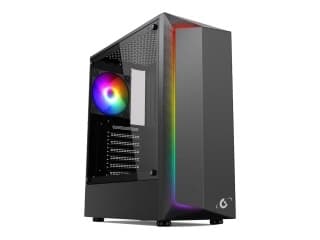 Gabinete Gamer Gravity Rg08 Rgb Frontal Atx Lateral De Vidrio Templado + 1 Fan Rgb 120mm