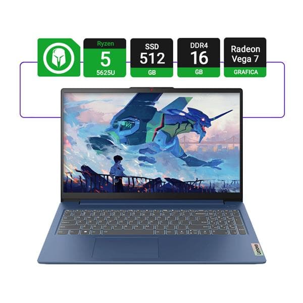 Notebook Lenovo Ideapad Slim 3 15.6" Amd Ryzen 5 5625u 16gb Ram 512gb Ssd - Sin So