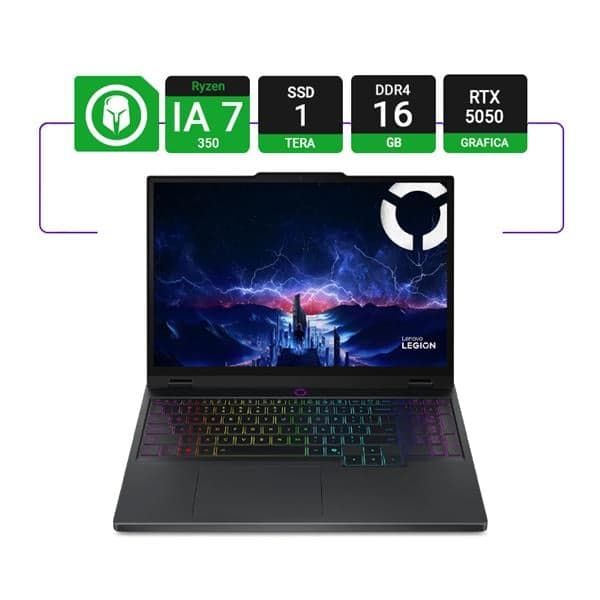Notebook Lenovo Legion 5 15akp10 15.6" Wqxga Oled 165hz Ryzen Ai 7 350 16gb 1tb Nvme Rtx 5050 8gb