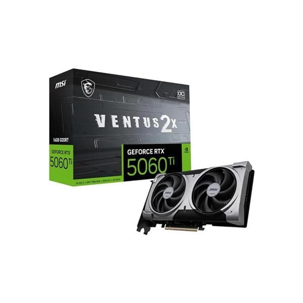 Placa de Video Msi Nvidia Geforce Rtx 5060 Ti Ventus 2x 16gb Oc Plus Gddr7
