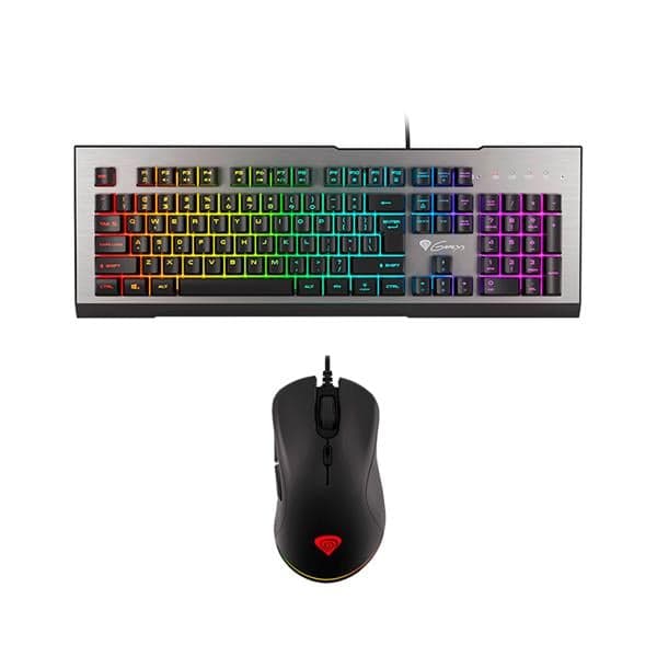 Combo Genesis - Teclado Rhod 500 Rgb Español y Mouse Krypton 200