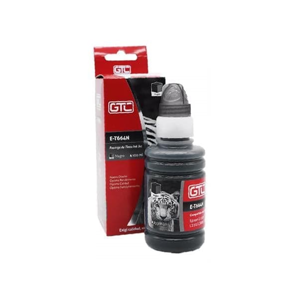 Tinta Alternativa Sistema Cont Gtc T644 Para Epson Negro 100ml
