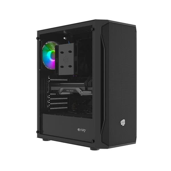 Gabinete Fury Shobo Sh4 1 Fan Fixed Rgb Black