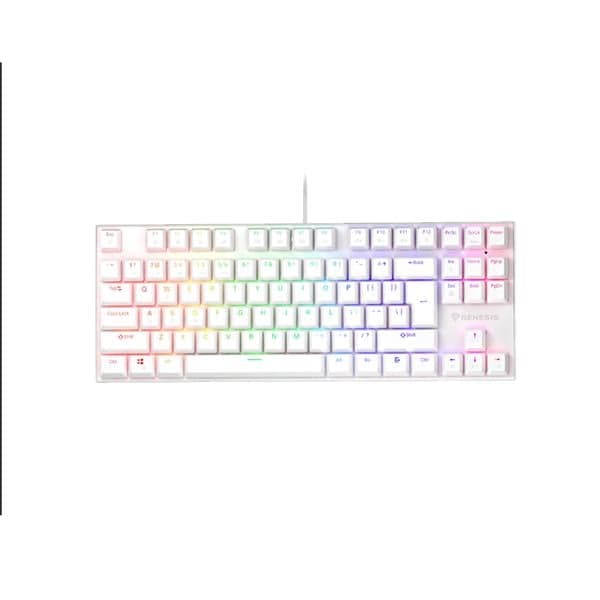 Teclado Mecanico Genesis Thor 303 Tkl Rgb Switch Silent Hot Swap - Layout Us - White