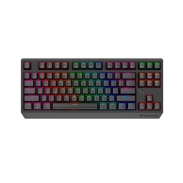 Teclado Mecanico Genesis Thor 230 Tkl Black Inalámbrico Rgb Switch Red