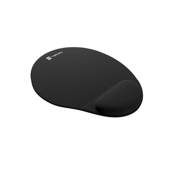 Mouse Pad Natec Marmot Black - Con Apoya Muñeca de Gel - 225x245mm