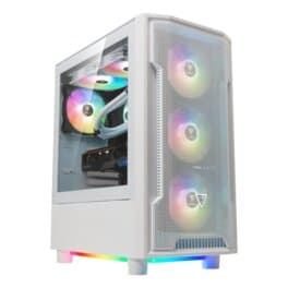 Gabinete Gamdias Athena M6 Lite C/Coolers X4 TG White