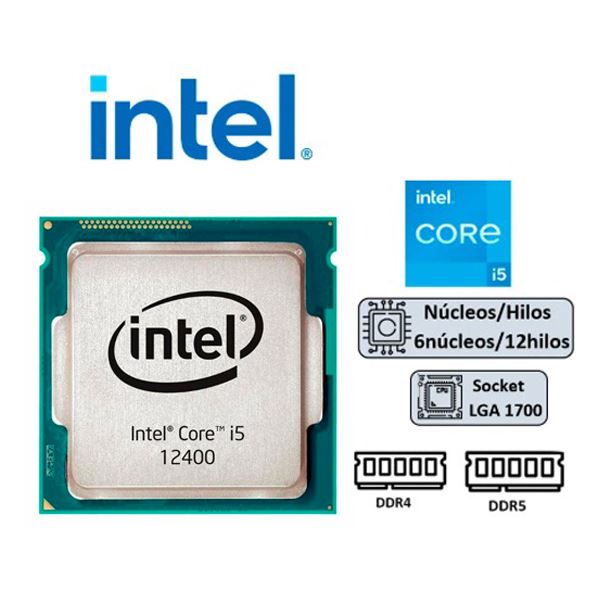 MICRO INTEL CORE I5 12400 TRAY C/VIDEO S/COOLER S1700