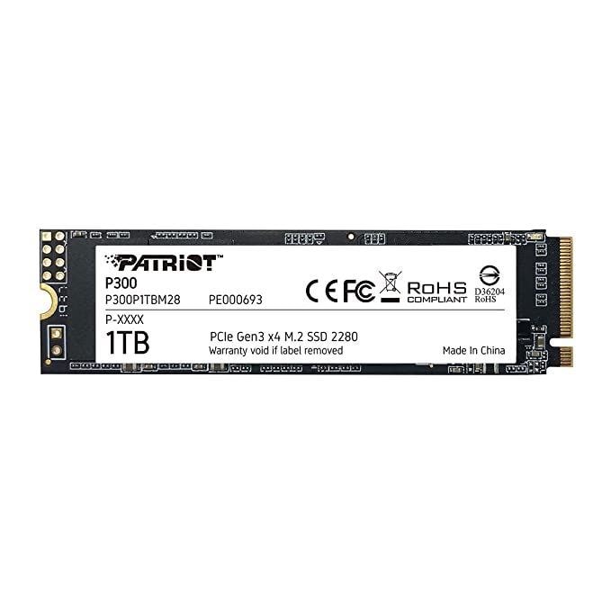 HD SSD 1TB PATRIOT P300 M.2 NVME GEN3 2100MB/S 2280