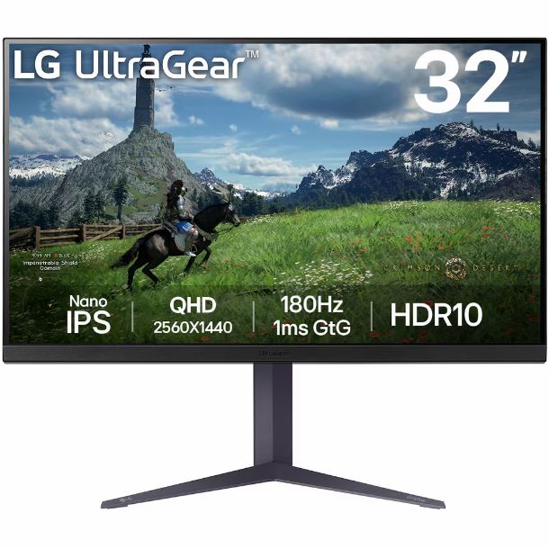 MONITOR GAMER LG 32" 32GS85Q-B NANO IPS QHD 1MS 180HZ