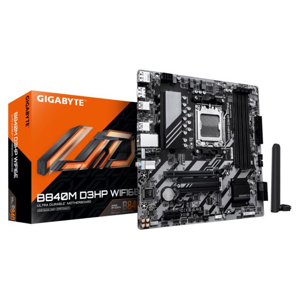 MOTHER GIGABYTE B840M D3HP WIFI6E DDR5 AM5