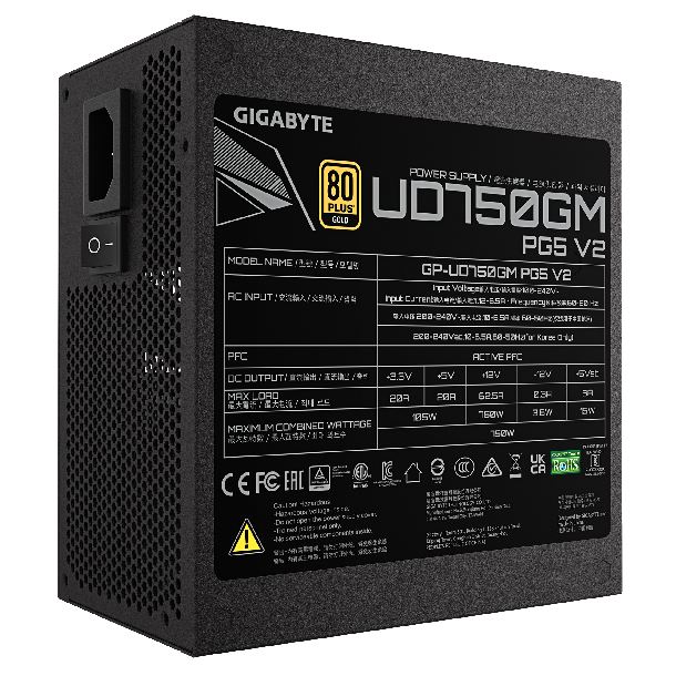 FUENTE 750W GIGABYTE GP-UD750GM PG5 V2 80 PLUS GOLD