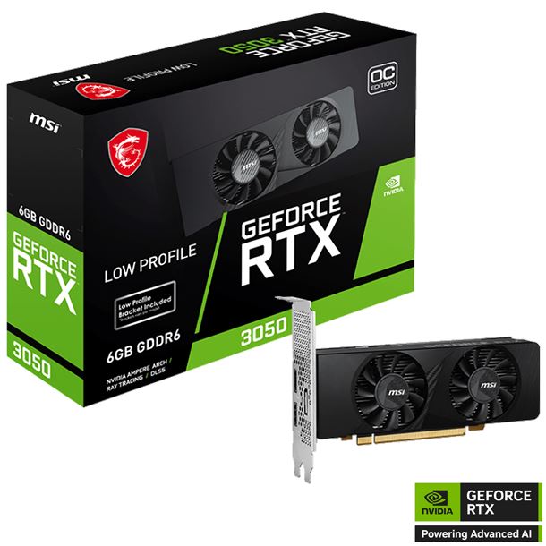 PLACA DE VIDEO GeForce RTX 3050 6GB MSI LP OC