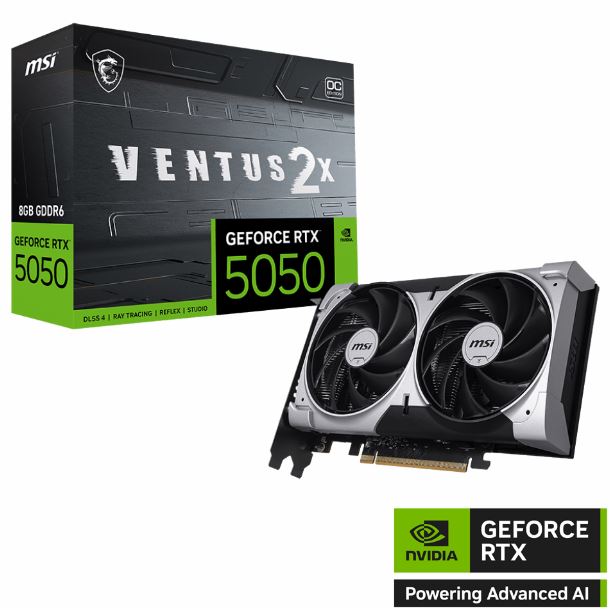 PLACA DE VIDEO GeForce RTX 5050 8GB MSI VENTUS 2X OC