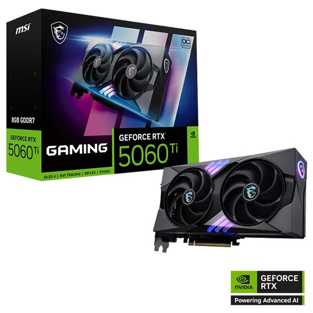 PLACA DE VIDEO GeForce RTX 5060 TI 8GB MSI GAMING OC