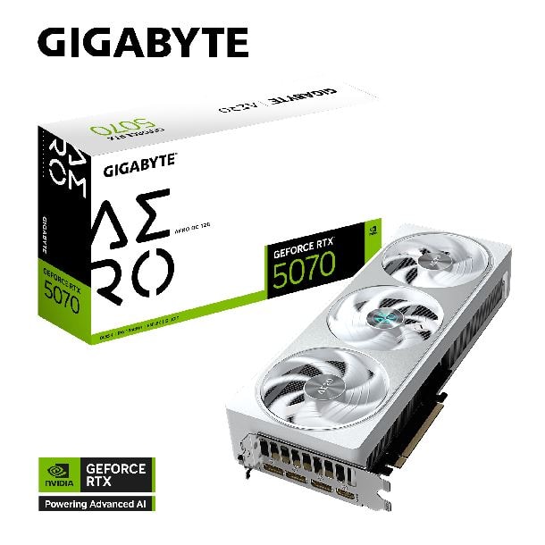 PLACA DE VIDEO GeForce RTX 5070 12GB GIGABYTE AERO OC