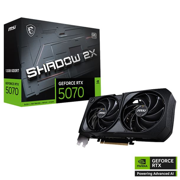 PLACA DE VIDEO GeForce RTX 5070 12GB MSI SHADOW 2X OC