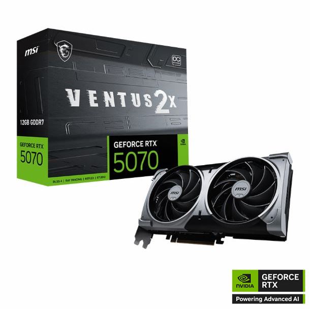 PLACA DE VIDEO GeForce RTX 5070 12GB MSI VENTUS 2X OC