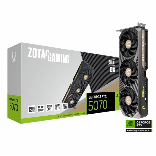 PLACA DE VIDEO GeForce RTX 5070 12GB ZOTAC SOLID OC