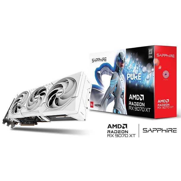 PLACA DE VIDEO RADEON RX 9070 XT 16GB SAPPHIRE PURE
