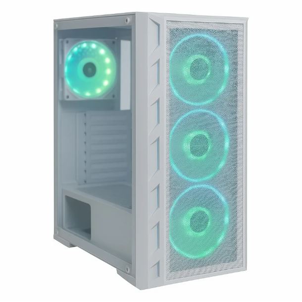 GABINETE EAGLE WARRIOR CG-12AJ 4FAN ARGB WHITE