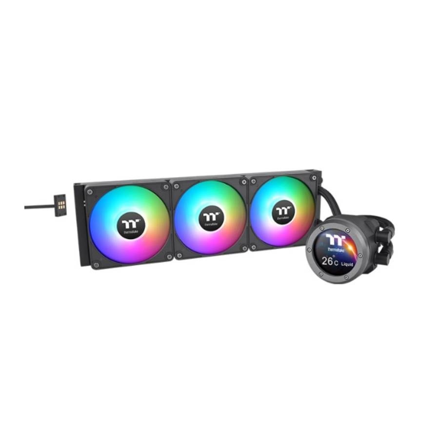 Water Cooling Thermaltake TH360 V2 Ultra Ex ARGB Sync AIO 360mm Black Water Block 2.1inch LCD