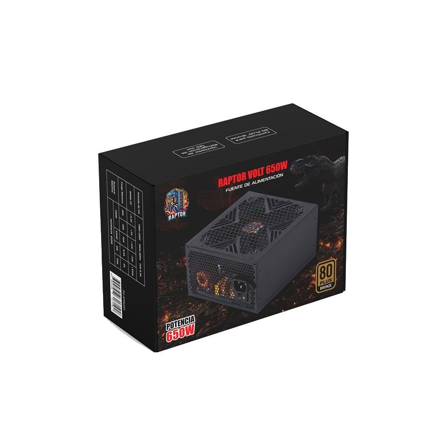 FUENTE RAPTOR VOLT 650W 80 Plus Bronze