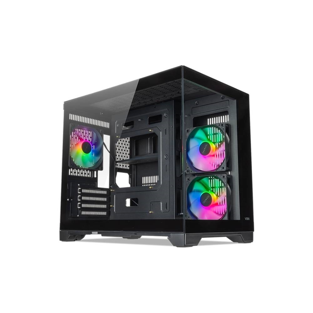GABINETE GAMER TECWARE VXN EVO BLACK MATX 3 COOLERS