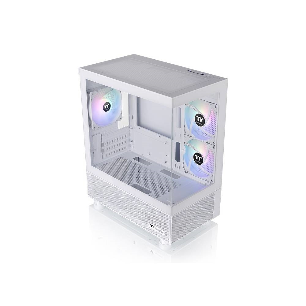 GABINETE THERMALTAKE VIEW 170 MICRO ATX TG ARGB FAN X3 SNOW WHITE