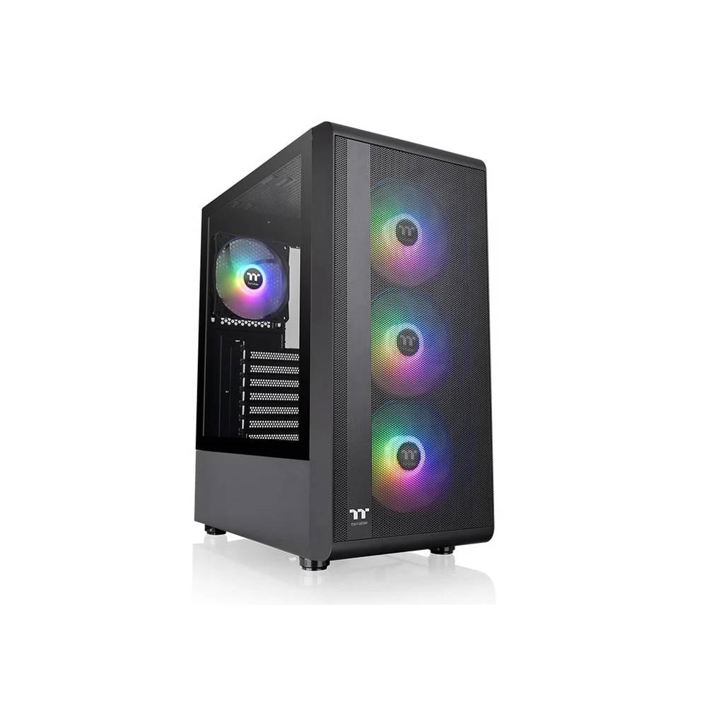 GABINETE GAMER THERMALTAKE S200 PLUS ARGB FAN X4 BLACK