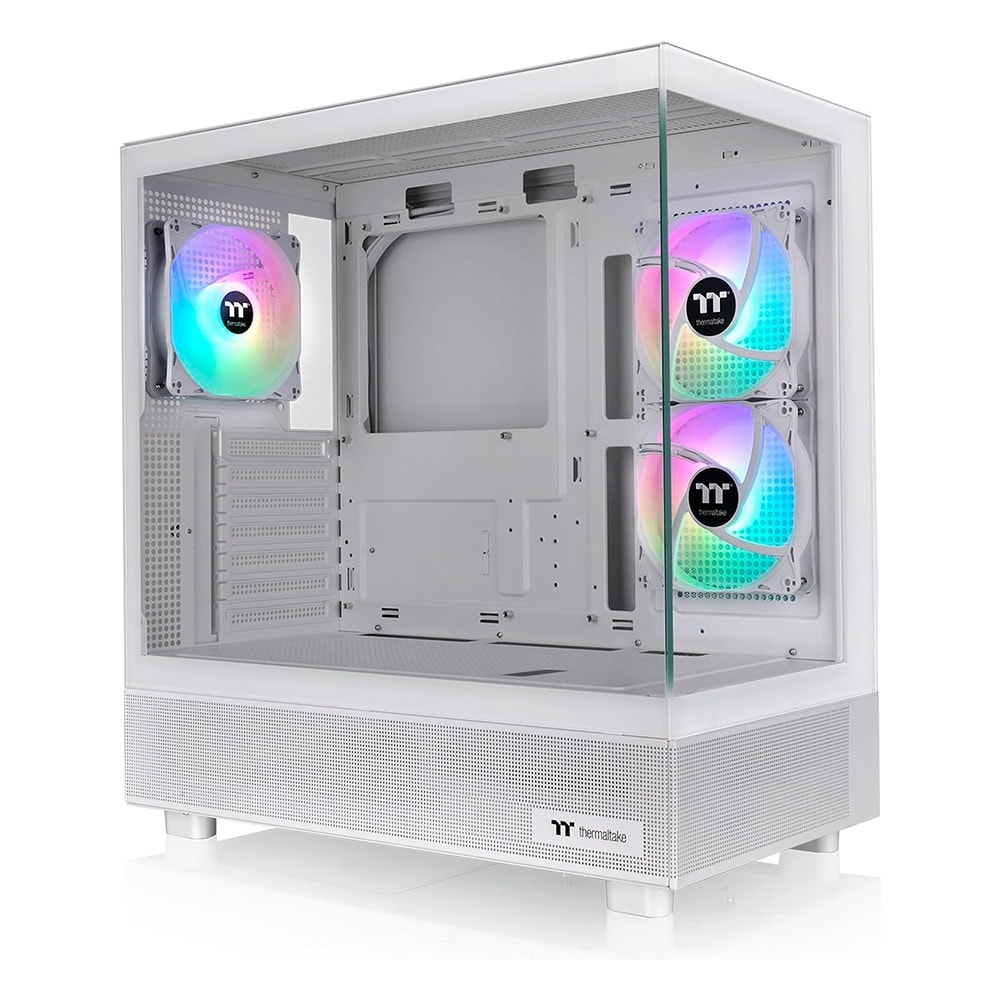 GABINETE GAMER THERMALTAKE VIEW 270 PLUS MID TOWER TG x2 Fan ARGB x3 SNOW WHITE