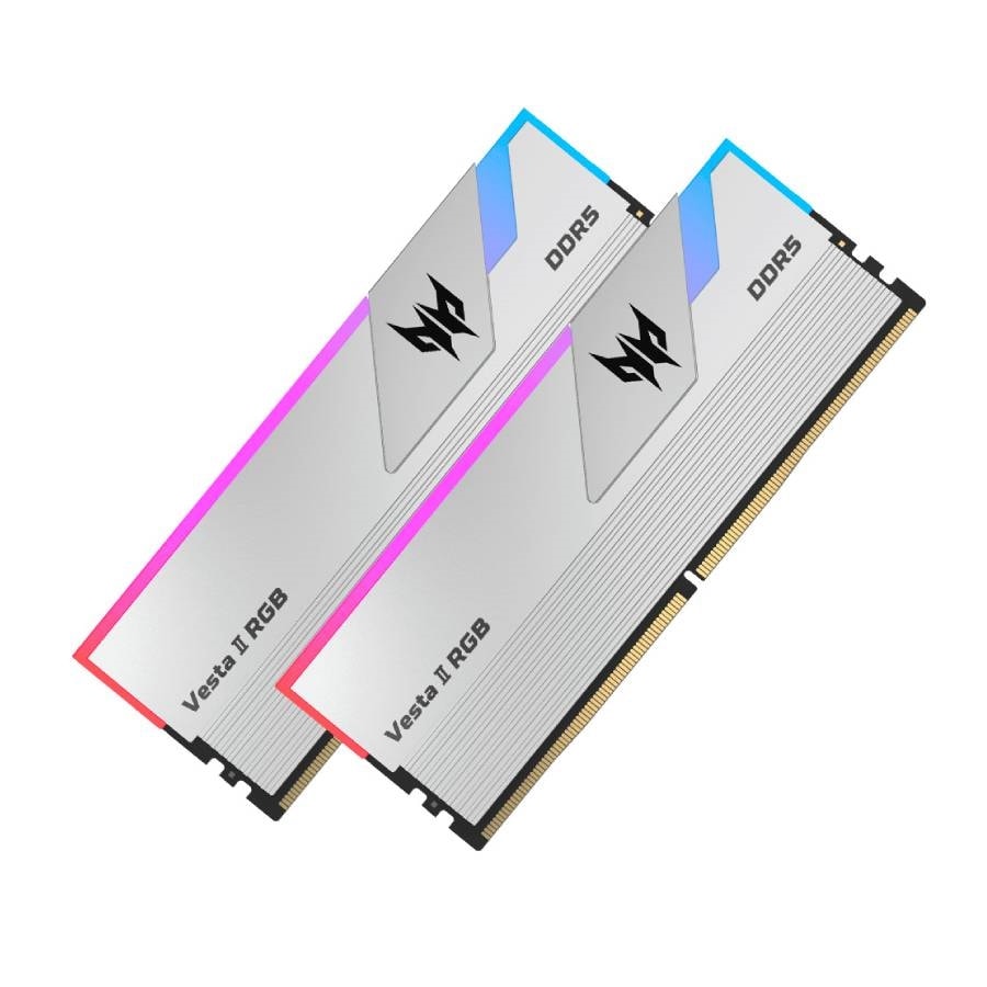 PREDATOR UDIMM VESTA II RGB SILVER 32GB KIT (16GB x2) DDR5 6000MHz CL36