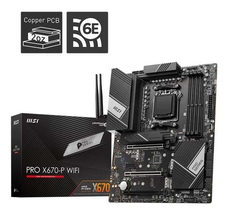MOTHER MSI PRO X670-P WIFI AM5 DDR5 (5TA GEN)