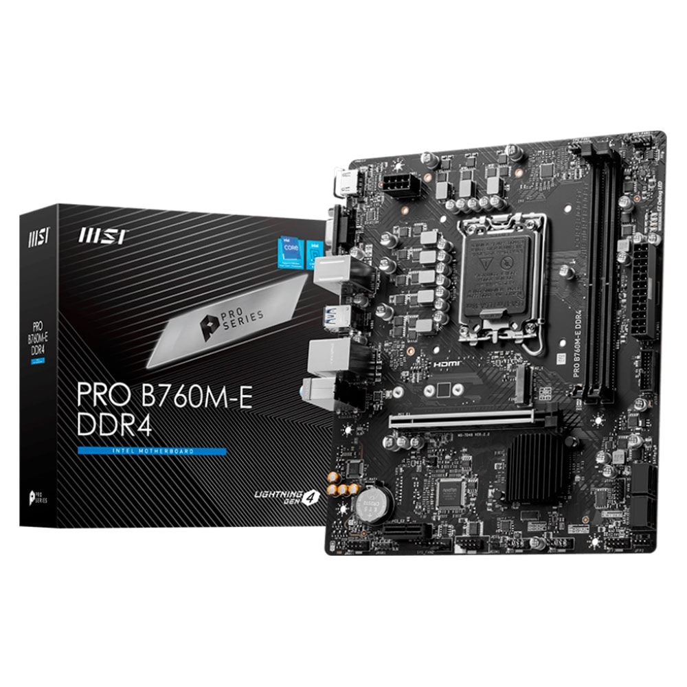 MOTHER MSI PRO B760M-E DDR4 1700 (12va/13va/14va Gen)