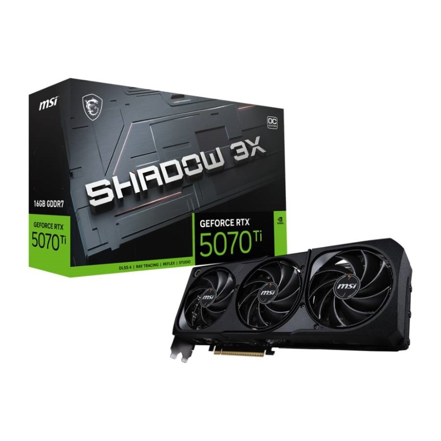 PLACA DE VIDEO NVIDIA GEFORCE RTX 5070 TI 16GB MSI SHADOW 3X OC