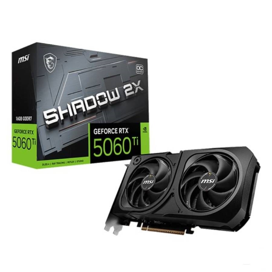 PLACA DE VIDEO MSI GEFORCE RTX 5060 Ti SHADOW 2X PLUS 8G