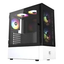 Gabinete Xyz Airone 200 Mesh Black And White Atx 5 Fans