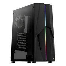 Gabinete Aerocool Mecha-g-bk-v2 Mid Tower Black C/ 1 Cooler 120 mm Rgb