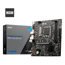 Mother Msi Pro H610m-g Intel 1700 Ddr5 Matx Color Negro Negro