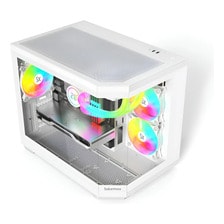 Solarmax Gabinete Gamer Cm-w951 Sin Fuente Blanco C/ 3 Coolers 120mm Argb