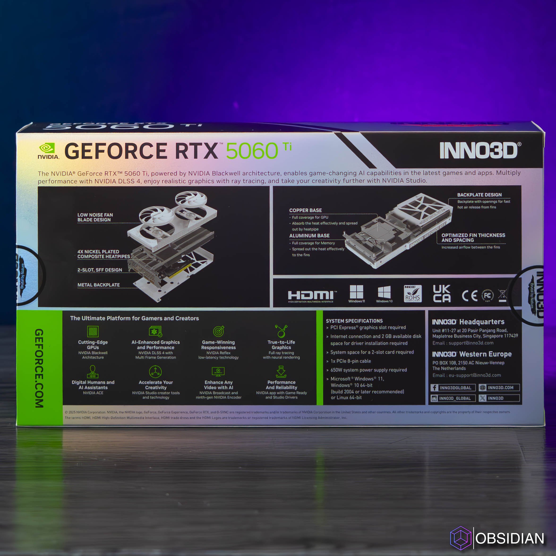 RTX 5060TI 16GB INNO3D TWIN X2 WHITE