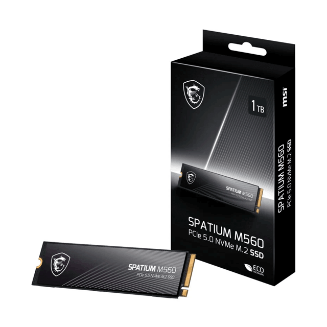 Disco SSD M2 MSI 1Tb SPATIUM M560 10200MB/s PCIe G5 Gen5 x4 NVME