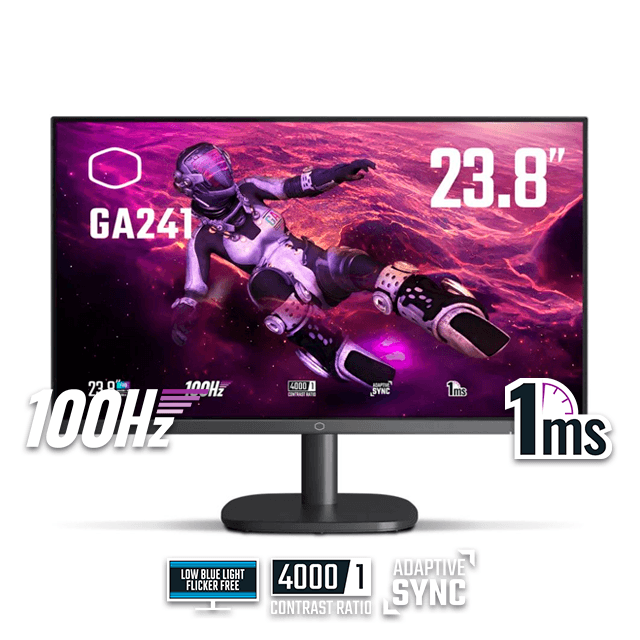 Monitor Gamer Cooler Master GA241 24' 100Hz 1Ms VA Adaptive Sync