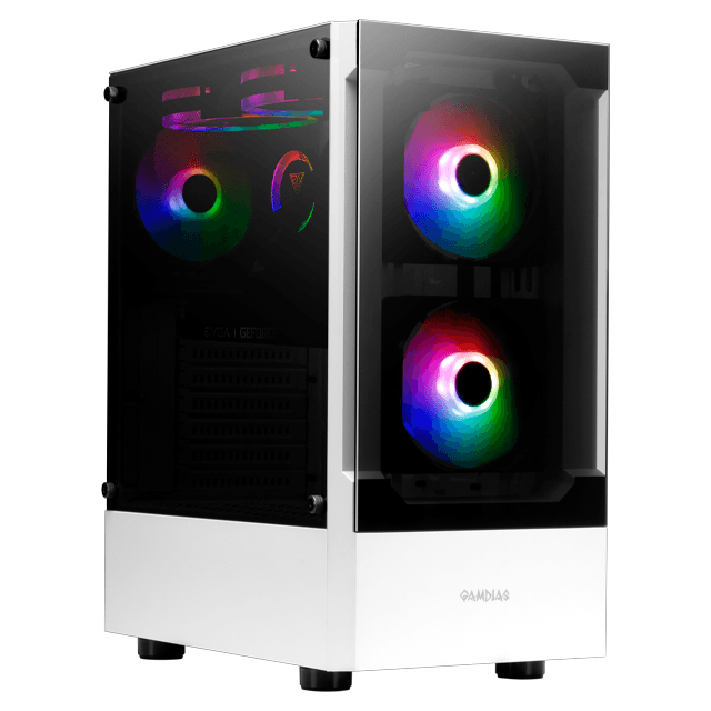 Gabinete Gamdias Talos E3 White Templado 3x12cm ARGB